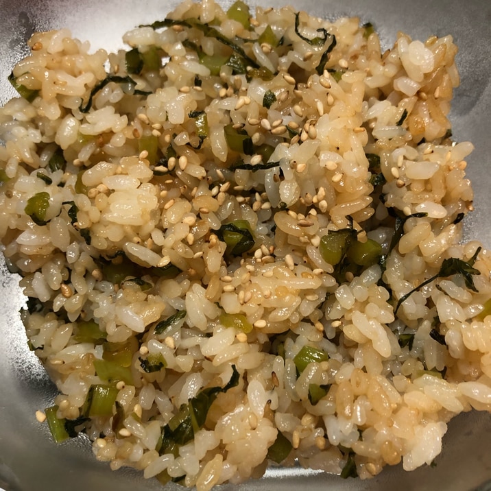 ごま油香る〜野沢菜チャーハン